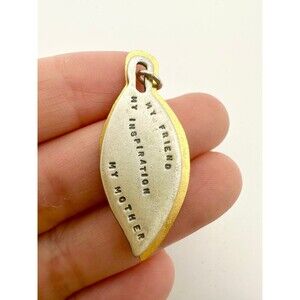 Kathy Bransfield 925 sterling 14k gold vermeil quote pendant